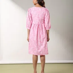 nyrika Women Floral Print A-Line Dress image 3