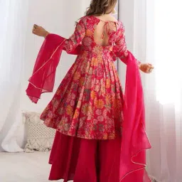 nyrika Women Floral Print Anarkali Kurta Set image 3