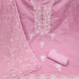 svaraa Women Embroidered Unstitched Dress Material image 3