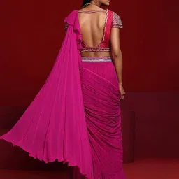 libas art WomenEmbellished Pre-stitched Saree image 3