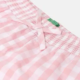 united colors of benetton Checked Shorts with Bow Accent image 3