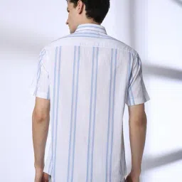 john players Men Striped Slim Fit Shirt image 3