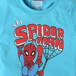 inf frendz Boys Spider-Man Print Regular Fit Cotton Round-Neck T-Shirt image 3