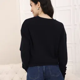 Shein Drop Shoulder Graphic Front Print Crew Sweatshirt image 3