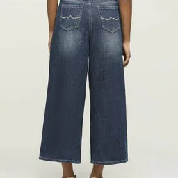 pepe jeans Women Mid-Wash High-Rise Wide-Leg Jeans image 3
