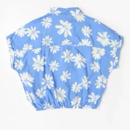 outryt by azorte Floral Print Tie-Front Regular Fit Top image 3