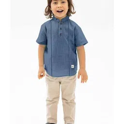 mameru Boys Regular Fit Shirt with Half Sleeves image 3