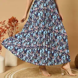 otabu Women Floral Print A-Line Skirts image 3
