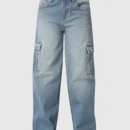 vero moda girl Girls Mid Rise Wide Leg Jeans image 3