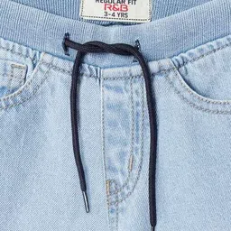 r&b Flat-Front Shorts with Elasticated Drawstring Waist  image 3