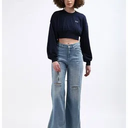 tommy hilfiger  Women Regular Fit Slip On Embroidery Sweatshirt image 3