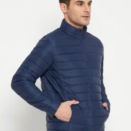 cantabil Men Quilted Regular Fit Bomber Jacket image 3