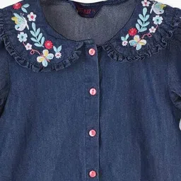 kg frendz for trends select Girls Top with Embroidered Collar image 3