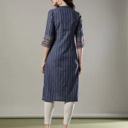 nyrika Women Striped Straight Kurta image 3