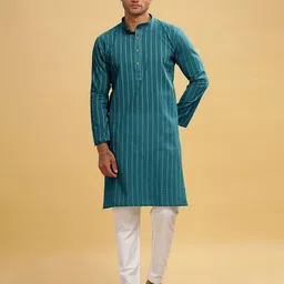 be active x ag Men Printed Regular Fit Long Kurta image 3