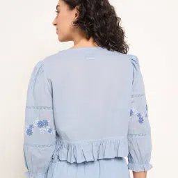 akkriti by pantaloons Women Embroidered Round-Neck Top image 3