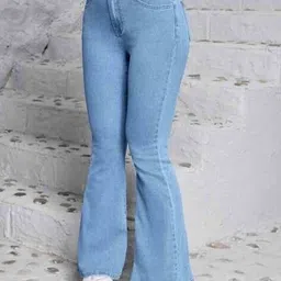 buda jeans co Women Lightly Washed Wide Jeans image 3