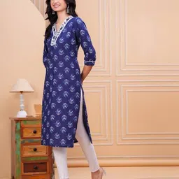 indie picks Floral Straight Kurta image 3