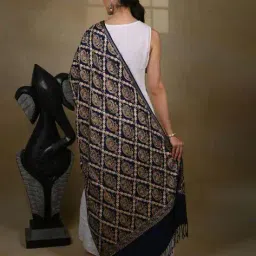 exotic india Women Printed Stole with Tassels image 3
