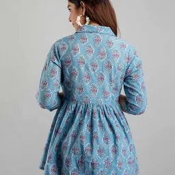 clothing culture Floral Print Flared Tunic image 3