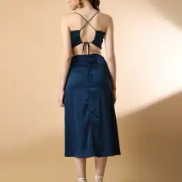 pretty loving thing Women A-Line Dress with Back Tie-Up image 3