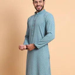 swagg india Men Embroidered Long Kurta image 3