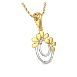 dishis Yellow Gold Diamond-Studded Pendant image 3