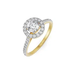 emori Women Yellow Gold Sleek Valerie Lab Grown Diamond-Studded Ring image 3