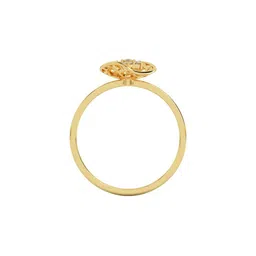 avsar Women Yellow Gold Gesmtone-Studded Jammu Ring image 3