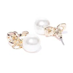 oomph EIS9-Gold-Plated Drop Earrings with Pearl Accent image 3