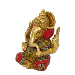 ecraftindia Brass Lord Ganesha Handcrafted Idol image 3
