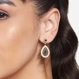 accessorize london Stone Studded Rain Drop Earrings image 3