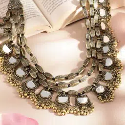 rubans Women Gold-Plated Stone-Studded Layered Necklace image 3