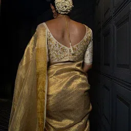 svaraa Women Zari Woven Silk Saree image 3