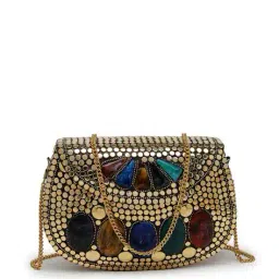 anekaant Women Embellished Clutch with Chain Strap image 3