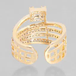 rubans Women Stone-Studded Cocktail Ring image 3