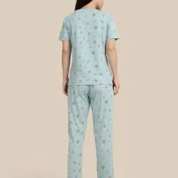 twin birds Women Printed T-Shirt & Pyjamas Set image 3