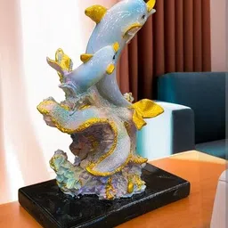 nayra handicrafts Decorative Dolphin Showpiece image 3
