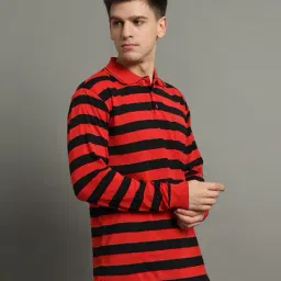 alpha tribe Men Regular Fit Polo T-Shirt image 3