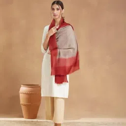 fabindia Women Tie & Dye Stole with Fringed Hem image 3