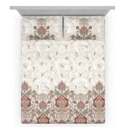 ddecor live beautiful Cotton Super King Bedsheet with 2 Pillow Covers image 3