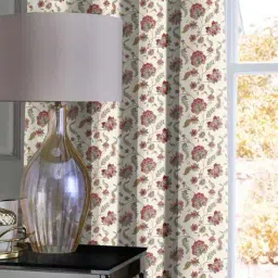 casableu Matty Heavy Fabric Door Curtain Red 7 Ft image 3