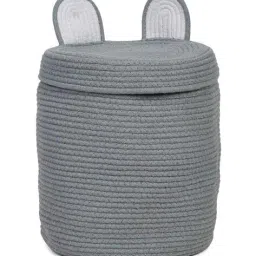 hosta homes Applique Cotton Laundry Bag with Lid image 3