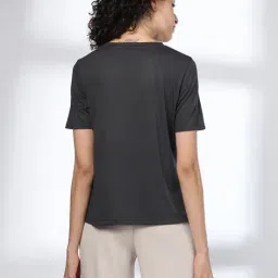 fig Women Slim Fit Top with Embellished Neck image 3