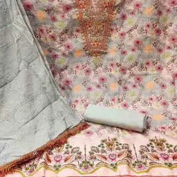 svaraa Women Embellished & Embroidery Unstitched Dress Material image 3