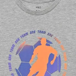 marks & spencer Football Print Cotton Rich T-Shirt image 3