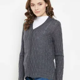 clapton Button Closure Cardigan with Raglan Sleeves image 3