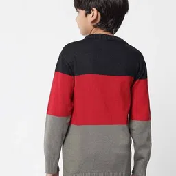 nick & jones Geometric Patterned-Knit Round-Neck Sweater image 3