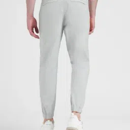 red tape Mid-Rise Joggers with Drawstring Waist image 3