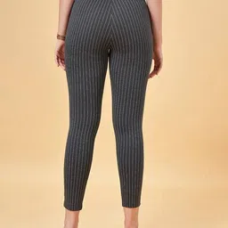 annabelle by pantaloons Women Skinny Mid Rise Stripes Jeggings  image 3